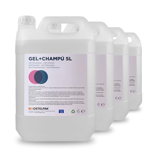 Hostelpak 4 x 5 l | Gel + shampoing (2 en 1) Collection EcoStay | Amenities hotel