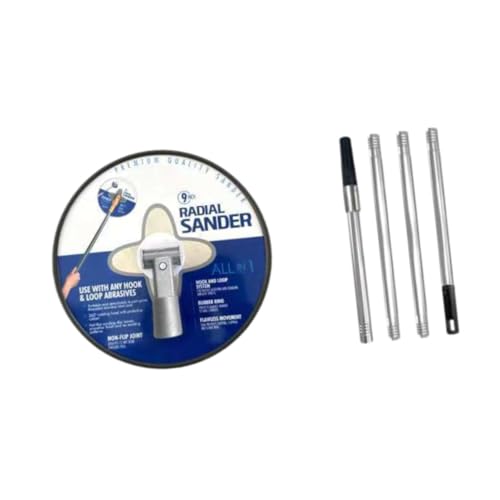 Milageto Ponceuse de cloisons sèches manuelle avec tige d'extension de 120 cm rotation à 360 degrés pour les murs et les plafonds robustes installez facilement