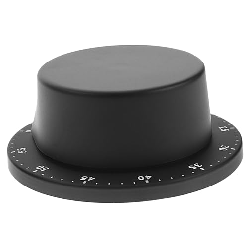 CLISPEED Temporizador Mecánico de Cocina de Acero Inoxidable con Alarma Fuerte y Iman Reloj de Regresiva Práctico para Hornear y Cocinar Color Negro