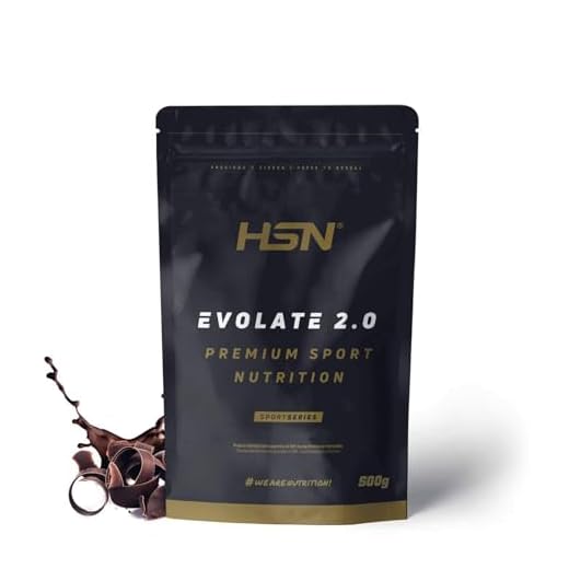 Aislado de Proteína de Suero de HSN Evolate 2.0 | Sabor Chocolate 500 g = 16 Tomas por Envase | Whey Protein Isolate CFM + Enzimas Digestivas | No-GMO, Vegetariano, Sin Gluten ni Soja
