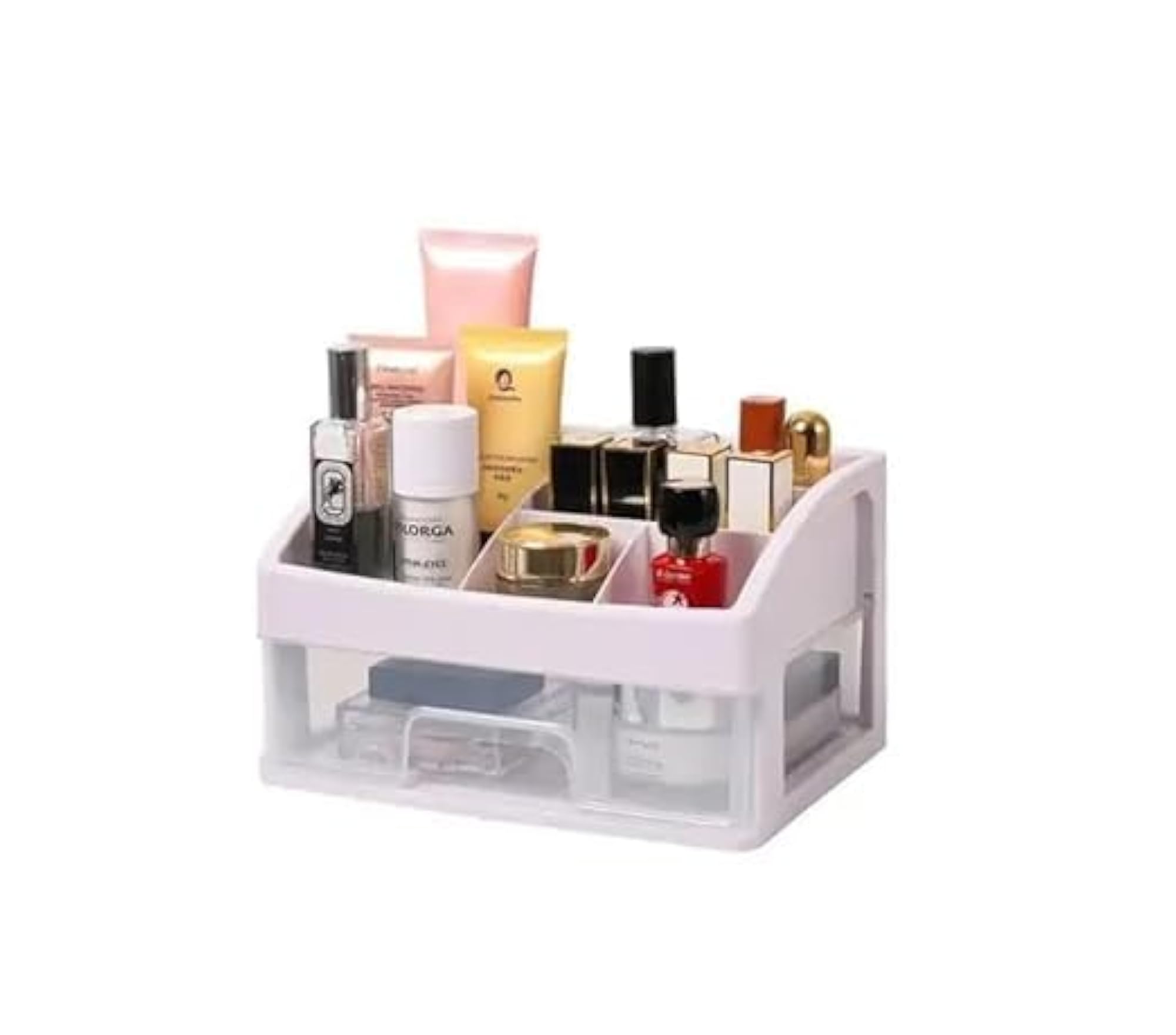 Makeup Organizer with Drawer Storage Unit, Clear Display Case