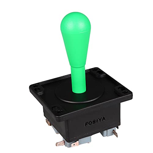 Fosiya American Style Arcade Competition 2Pin Bat Joystick Switchable From 8 Ways Operation, Elliptical Handle, Precision 8-Way 0.187