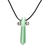 ZRM Fashion Necklace Naruto Hokage Tsunade Uzumaki Necklace Pendant Charms Necklace Cosplay Anime Halskette Jewelry Men Women (Green)