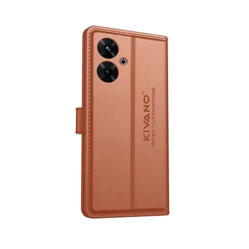 Image of Compatible with Redmi 13C 5G Flip Cover | Leather Finish | Inside Pockets & Inbuilt Stand | Shockproof Wallet Style Magnetic Closure Back Cover Case