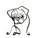 UYFRD Sculpture de chien en fer forgé moderne et minimaliste - Ornements en métal - Figurines Chihuahua - Miniatures de décoration artisanales (01)