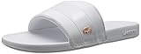 Lacoste Women’s Fraisier Slides,White/Pink synthetic,7 M US
