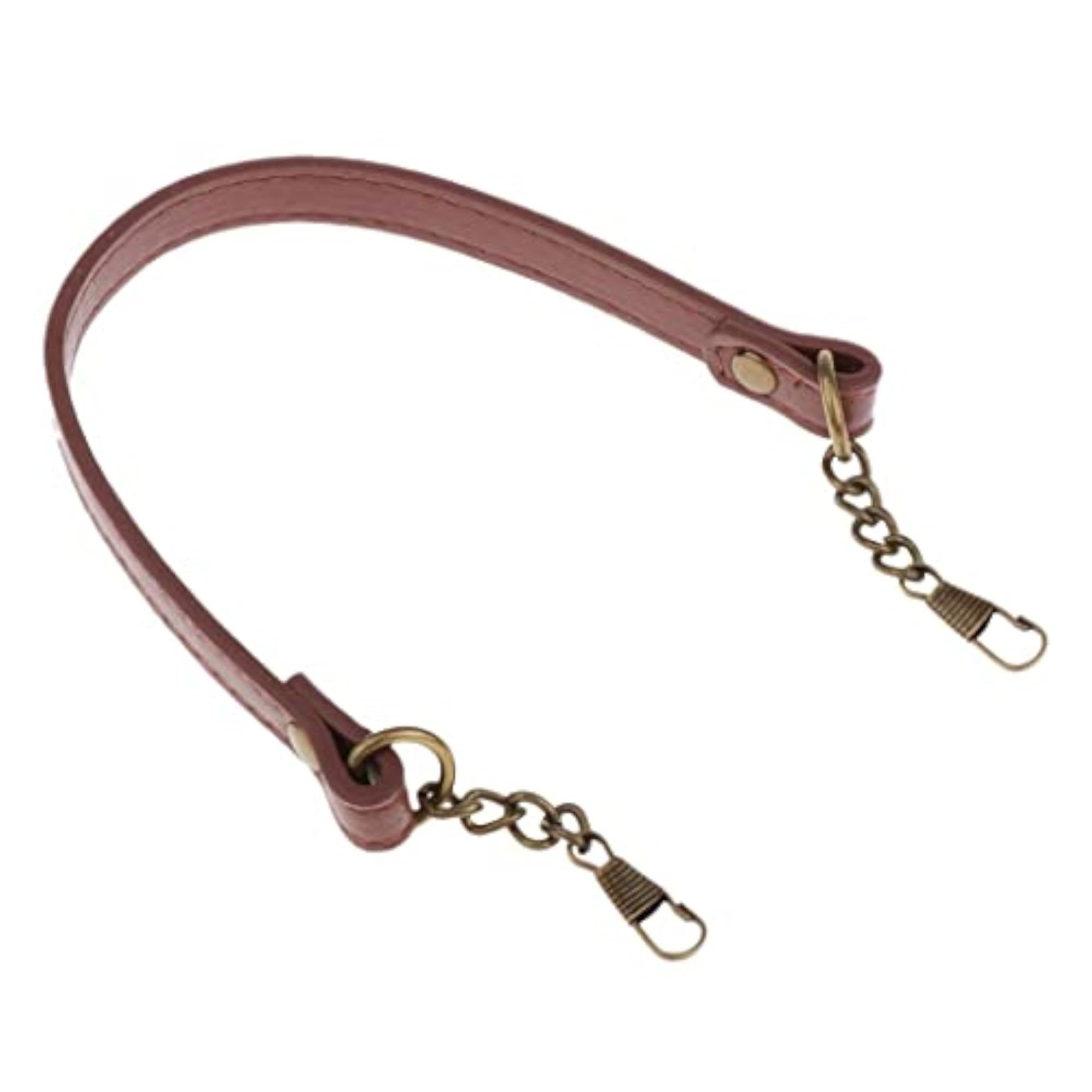 Short PU Leather Handbag Handle, Coffee