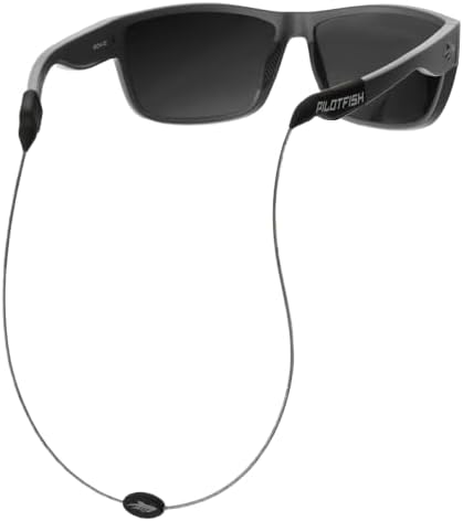 Pilotfish Wire Sunglasses Strap, No-Tail Eyewear Retainer for Glasses, Secure Eyeglass Holder for Sports and Outdoors