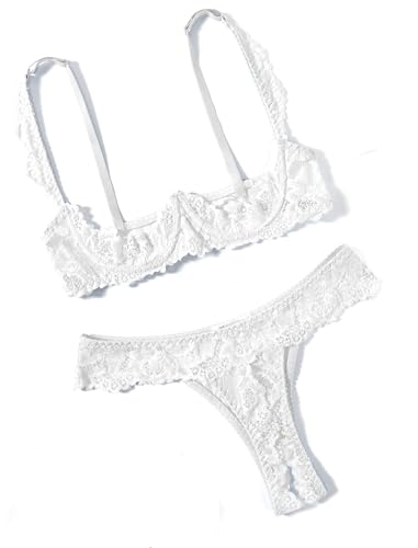 Image of Avidlove Sexy Lingerie Set for Women Lace Bra and Panty Sets Underwire Push Up Lace Lingerie Set XS-XXL