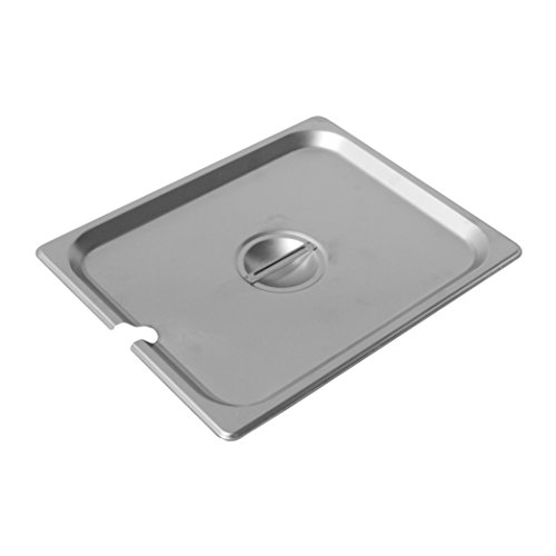 Half Size Slotted Stainless Steam Table Cover, Each