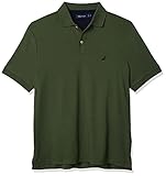 Nautica Men's Classic Fit Short Sleeve Solid Soft Cotton Polo Shirt, pine forest, 5XLT Tall