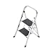 Produktbild Hailo Alu-Klapptritt StandardLine, 2 große Stahl-Stufen bis 150 kg, kleine Alu Leiter mit Anti-Rutsch-Matten, Trittleiter mit Klappsicherung, Silber, Aktuelles Modell K70