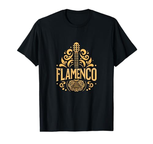 Flamenco Spanish Guitar - Flamenco Guitar Art T-Shirt