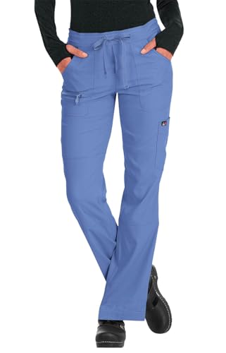 KOI Lite Peace Womens 6-Pocket Stretch Scrub Pants True Ceil 5X-Large