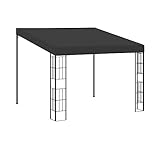 inlife gazebo a parete 3x3 m antracite in tessuto casa e giardino, prato e giardino (28,7kg)