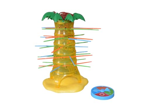 JAMERPD Monos Locos Juego Infantil, Juegos de Mesa Tumblin' Monkeys. Monos Locos con Ruleta - Juegos de Mesa niños +3 años, 2-4 Jugadores - Regalo para niños Juguete Interactivo