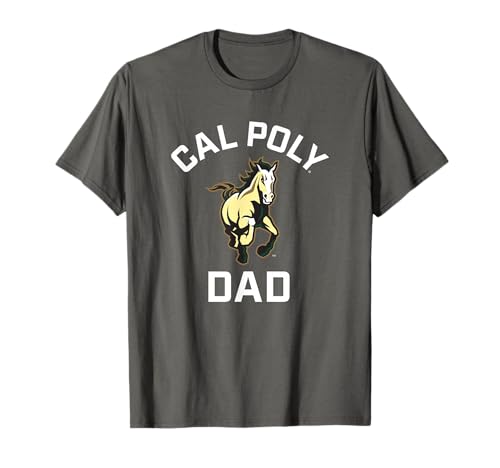 Cal Poly Mustangs Arched Dad T-Shirt