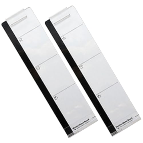 OUNONA 2個 パソコン横用モニターメモボード 強粘着クリア付箋ボード スマホ置き対応 デスク整理用 仕事効率向上オフィスガジェット