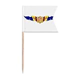 Bandera de Andorra Emblema Nacional Palillo de Dientes Marcado de Marcado para Fiesta Pastel Comida Queso