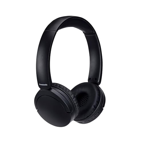 Panasonic RB-HF630BE-K bezprzewodowe słuchawki uliczne, nauszne, wbudowany mikrofon, Bluetooth 5.3, wielopunktowy, obrotowy, czas pracy do 72 godzin, USB-C, czarny