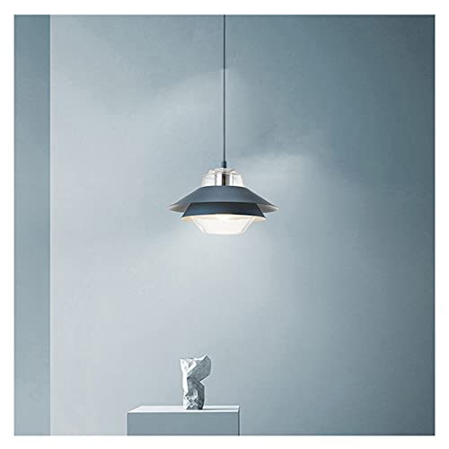 Lustre suspendu bleu à tête unique E27, plafonnier LED au style post-moderne