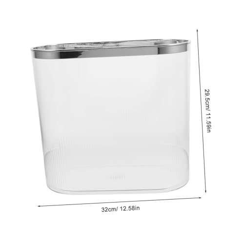 Cabilock bote de basura transparente rectangular para cocina miniatura 2
