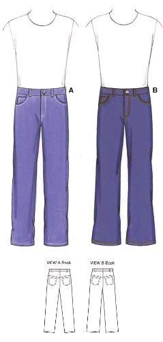 Kwik Sew K3504 Jeans Sewing Pattern, Size S-M-L-XL-XXL - Thumbnail 4