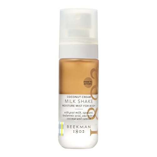 Beekman 1802 Milk Shake Body Mist - Coconut Cream 2 fl oz - Hyaluronic Acid, Jojoba Oil, Instantly Moisturizes, Hydrates & Softens, Good for Sensitive Skin, Cruelty Free