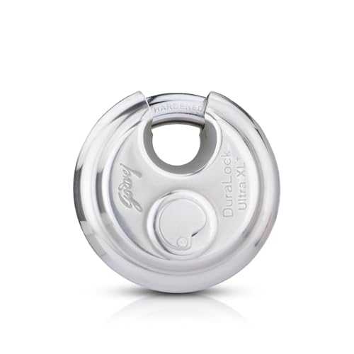 Godrej Stainless Steel Disc Padlock Silver, Keypad