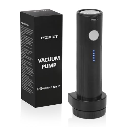 Cordless Electric Vacuum Pump for Vacuum Storage Bags Travel, Travel Air Pump, Portable USB Rechargeable Seal & Compression Bag Pump Space Saver for Clothes, Blankets & Bedding (Without Storage Bags)