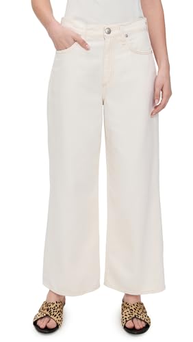 rag & bone Women's Featherweight Andi High Rise Wide Leg Jeans