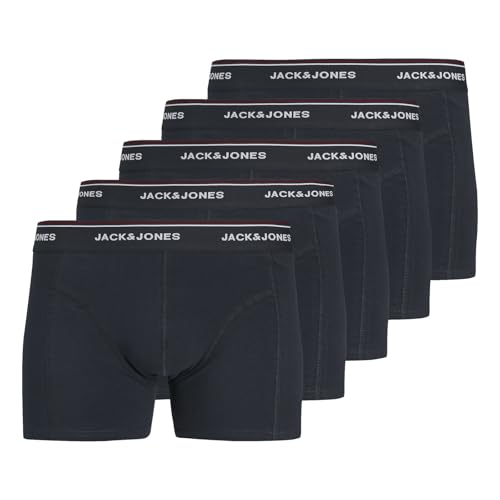 JACK & JONES Herren Unterhosen Shorts Boxershorts Trunks 5er Pack, Farbe:Navy, Wäschegröße:2XL, Artikel:-Inkwell 1