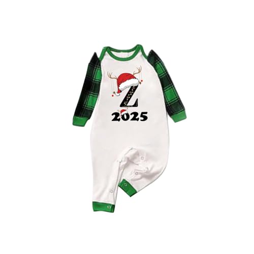 Generico Navidad pijama familia conjunto invierno pijamas navideños a juego par dos piezas pijama para niños niño manga larga ropa de noche algodón cómodo Navidad Pyjama