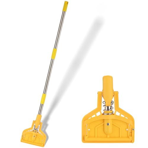FreshFarm Commercial Heavy Duty Mop Stick 61 Inch Mop Handle with Adjustable Stainless Steel Handle Industrial Floor Cleaner Mop Stick Replacement Wet palo de trapeador (1 Pack)