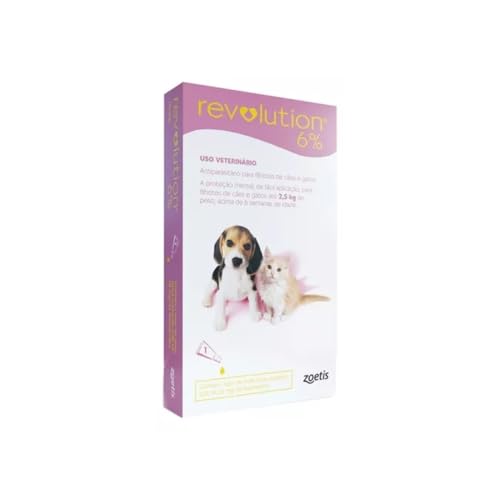 Revolution 6% Rosa-Bis-0,25ml-Caesem Gtos Zoetis para Cães
