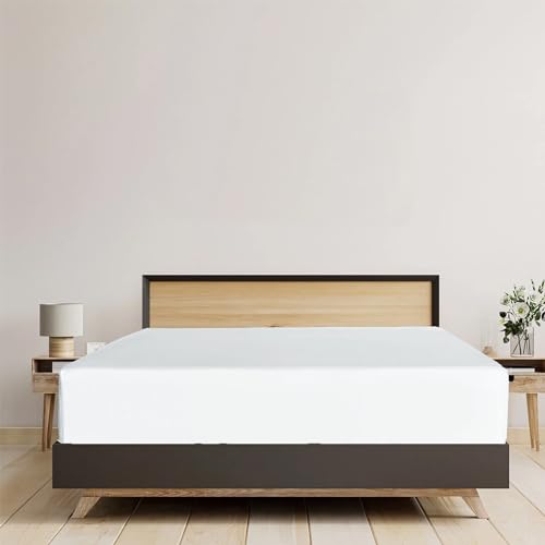 Ev Dekor Extra Deep Fitted Sheet King, White, Deep Pocket Bedsheet 16inch (40 cm) Soft Brushed Microfiber Fabric - Image 2