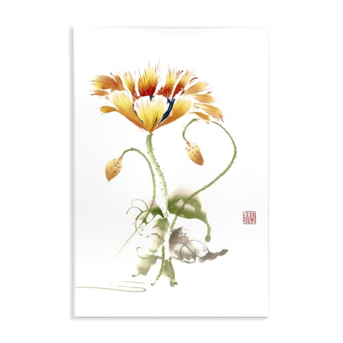 Daisy Blossom Floral, 10 x 15 Inch Mounted Print on Wall Plaque