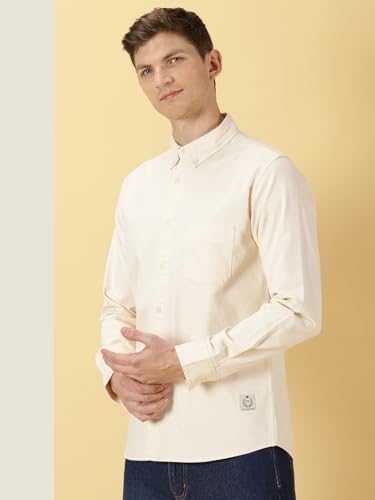 Image of Thomas Scott Men's | Solid | Full Sleeve | Slim Fit | 100% Cotton | Spread Collar | Casual Shirt