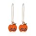 Decoración de Halloween Fantasma Pendientes de araña de Halloween Pipkin Spider Bat Terror Dangle Stud Pendientes Decoración de Halloween Regalos para Mujeres niñas (Color : 1pair Pumpkin)