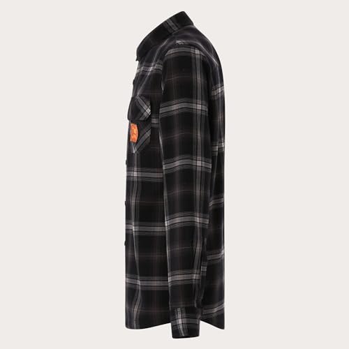 Image of Oakley Men's Team Collection Skull Flannel Shirt