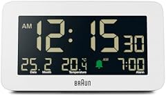 White Negative LCD Alarm with Temperature review image