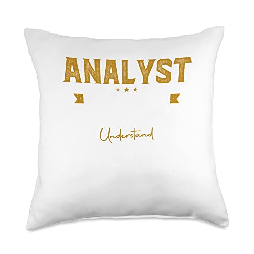 EWD Jobs Apparel Solving Problems Funny Test Analyst Throw Pillow, 18x18, Multicolor