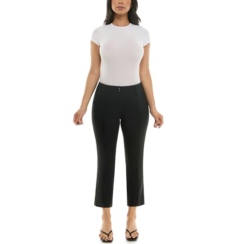 Zac & Rachel Women's Double Button Fly Front Boot Cut Ankle Length Pant4