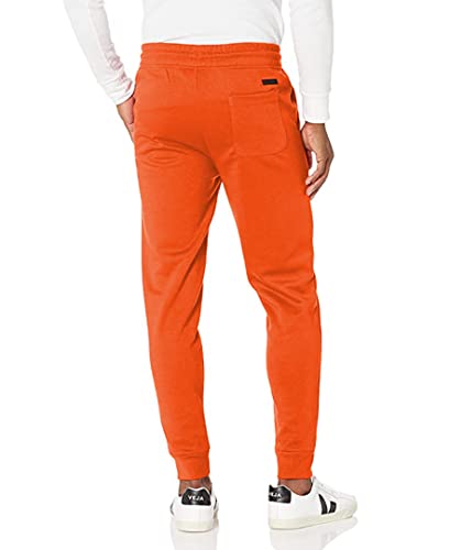 Southpole Men's Tech Jogger Fleece Pants, Neon Orange #TOP1