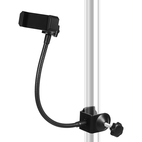 Soporte para micrófono Healeved con abrazadera flexible de tableta y móvil para creadores