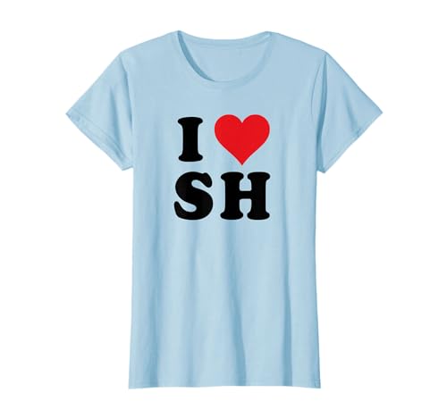 I Heart SH Initials I Love S.H. First And Last Name S H T�V���c