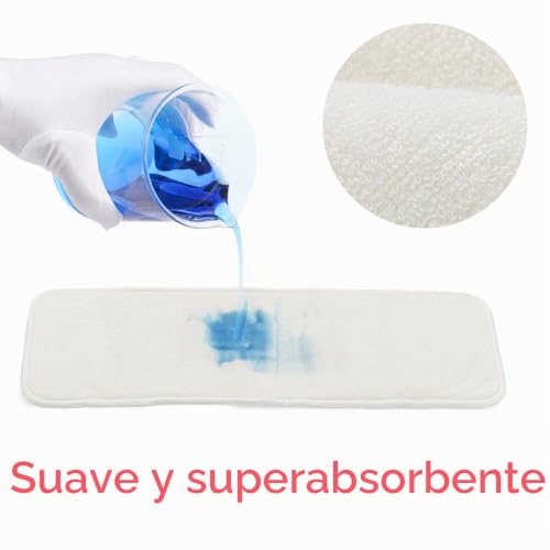 Miniatura 4 de Damero Pañales Liners 12 Piezas Con Wet Bag, Forros Reutilizable Para Pañal, Insertos Para Bebés Pañales Lavable, 5 Capas, Fibra De Bambú