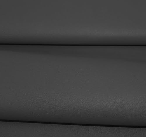 econuk Faux Leather Fabric for Upholstery 140 cm x 50 cm (Made in Europe) Soft to the Touch for Crafts, Furniture, Sofa, Seat, Chair, Bags (Anthracite), Poliptrb12
