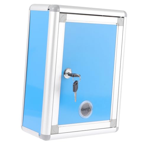Didiseaon Buzón de Sugerencias de Pared con Cerradura Caja de Correo Pública de Aluminio Resistente al Viento y Lluvia Montaje Mural Ligero y Compacto para Oficinas Iglesias y Restaurantes