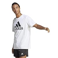 adidas Sportswear Essentials Single Jersey Big Logo Men's T-Shirt, White, XX-Large